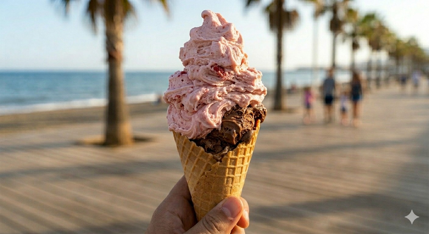 Helado frente al mar del Rincón
